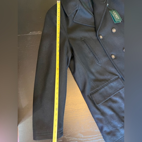 NWT 44L Ralph Lauren Wool Blend Pea Coat MSRP $350 - Picture 11 of 13